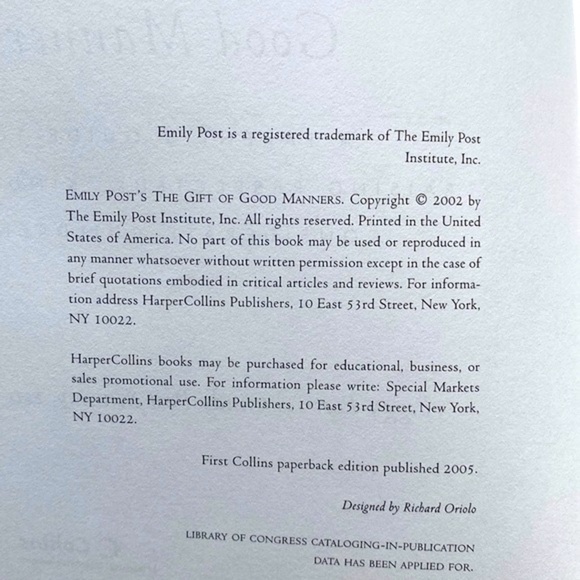 Emily Post’s The Gift of Good Manners- A Parents guide for their children - Picture 6 of 7